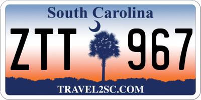SC license plate ZTT967