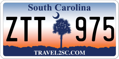 SC license plate ZTT975
