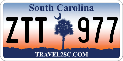 SC license plate ZTT977