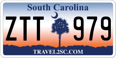 SC license plate ZTT979