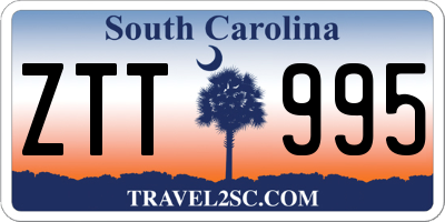 SC license plate ZTT995