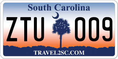 SC license plate ZTU009