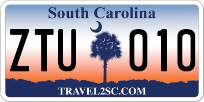 SC license plate ZTU010