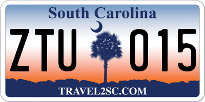 SC license plate ZTU015