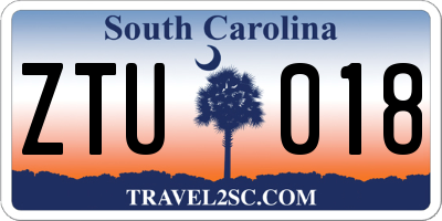 SC license plate ZTU018