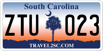 SC license plate ZTU023