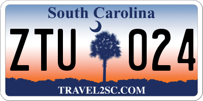 SC license plate ZTU024