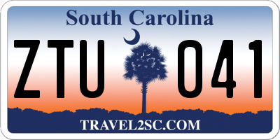 SC license plate ZTU041