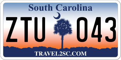 SC license plate ZTU043
