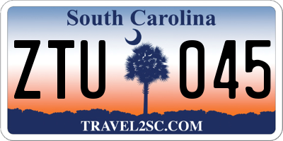 SC license plate ZTU045