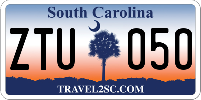 SC license plate ZTU050