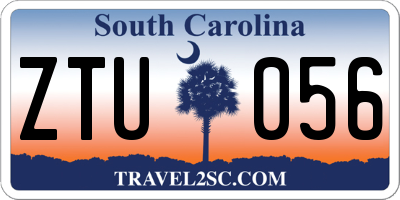 SC license plate ZTU056