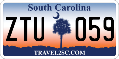 SC license plate ZTU059
