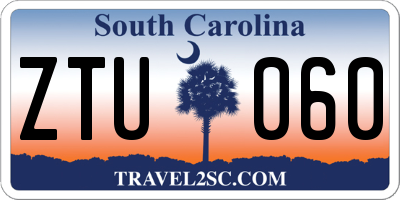 SC license plate ZTU060