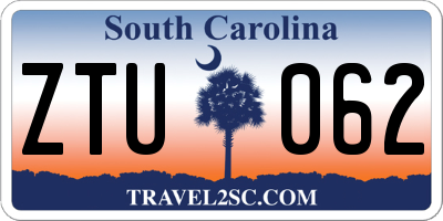 SC license plate ZTU062