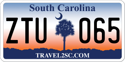 SC license plate ZTU065