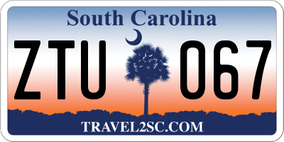 SC license plate ZTU067