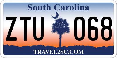 SC license plate ZTU068