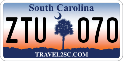 SC license plate ZTU070