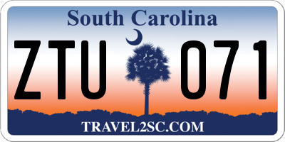 SC license plate ZTU071