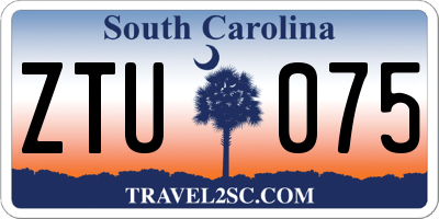 SC license plate ZTU075