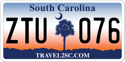 SC license plate ZTU076