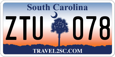 SC license plate ZTU078