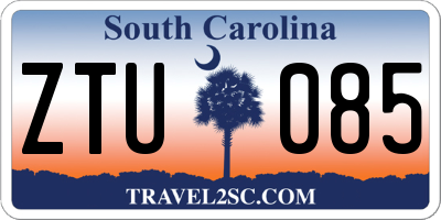 SC license plate ZTU085
