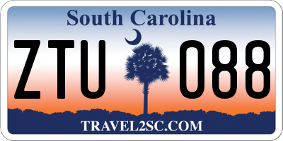 SC license plate ZTU088