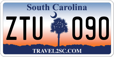 SC license plate ZTU090