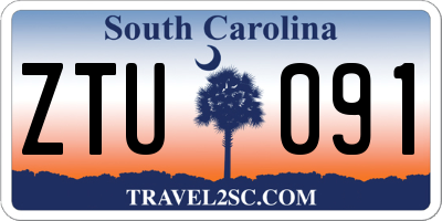 SC license plate ZTU091