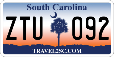 SC license plate ZTU092