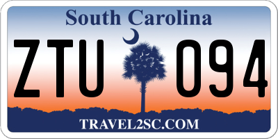 SC license plate ZTU094