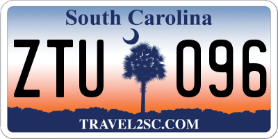 SC license plate ZTU096