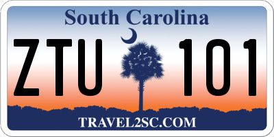 SC license plate ZTU101