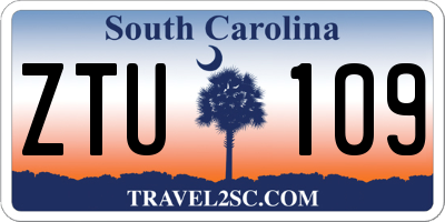 SC license plate ZTU109