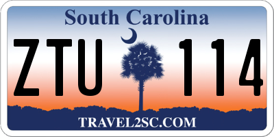 SC license plate ZTU114