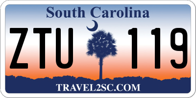 SC license plate ZTU119
