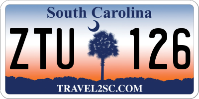 SC license plate ZTU126