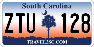 SC license plate ZTU128
