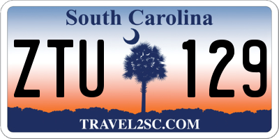 SC license plate ZTU129