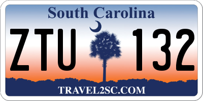 SC license plate ZTU132