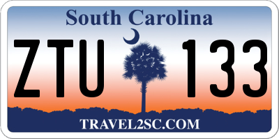 SC license plate ZTU133