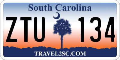 SC license plate ZTU134