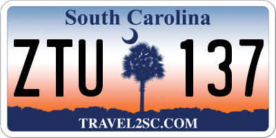 SC license plate ZTU137