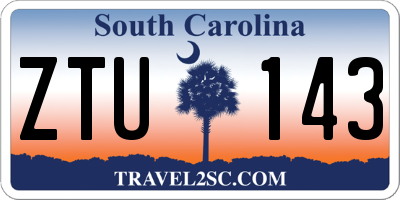 SC license plate ZTU143