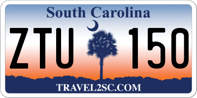 SC license plate ZTU150