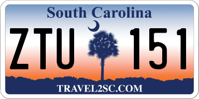 SC license plate ZTU151