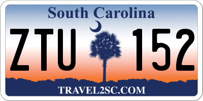 SC license plate ZTU152