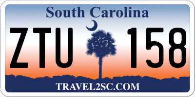 SC license plate ZTU158